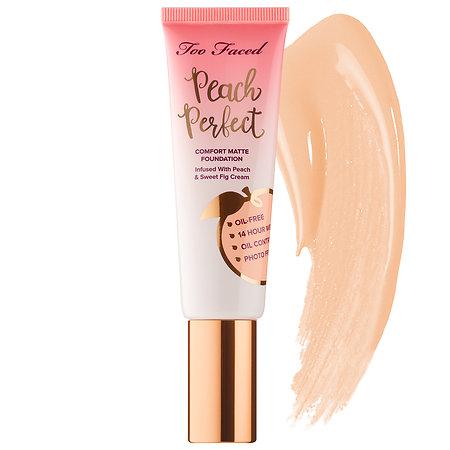 Too Faced Peach Perfect Comfort Matte Foundation - Peaches And Cream Collection Snow