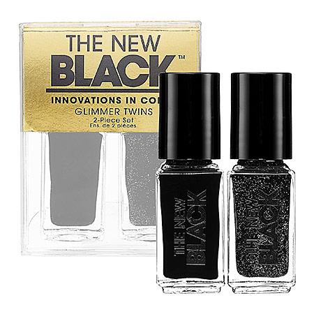 The New Black Glimmer Twins 2-piece Nail Polish Set Black Ice 2 X 0.125 Oz