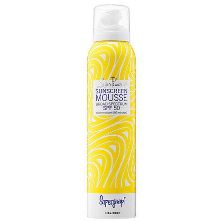Supergoop! Super Power Sunscreen Mousse Broad Spectrum Spf 50 7.1 Oz/ 210 Ml