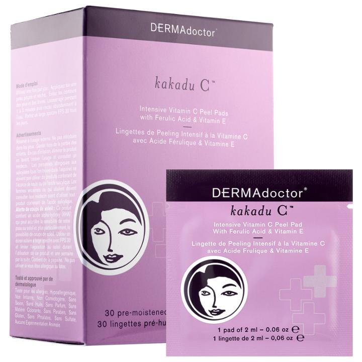 Dermadoctor Kakadu C Intensive Vitamin C Peel Pads With Ferulic Acid & Vitamin E 30 X 0.06 Oz/ 1.77 Ml Pre-moistened Pads