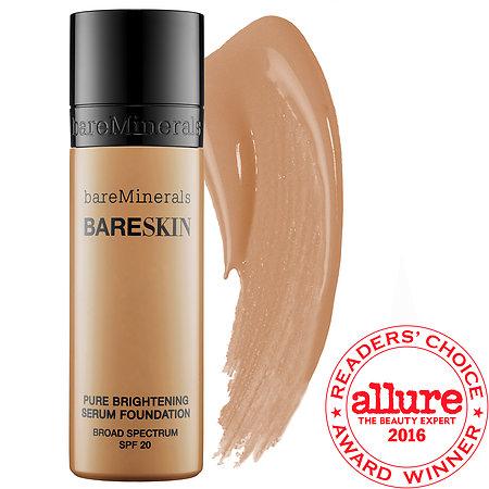 Bareminerals Bareskin(r) Pure Brightening Serum Foundation Broad Spectrum Spf 20 Bare Tan 13 1 Oz