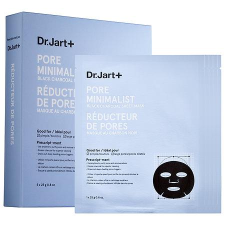 Dr. Jart+ Pore Minimalist Black Charcoal Sheet Mask 5 X 0.8 Oz Single-use Mask