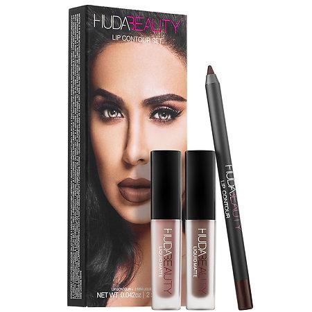 Huda Beauty Lip Contour Set Spice Girl (brownish Mauve) & Venus ( Deep Taupe-brown)