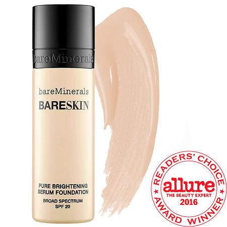 Bareminerals Bareskin(r) Pure Brightening Serum Foundation Broad Spectrum Spf 20 Bare Linen 03 1 Oz