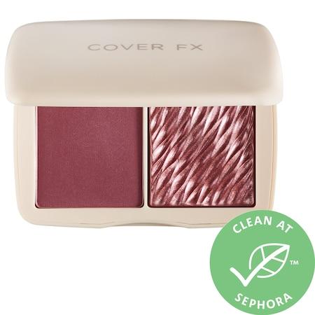 Cover Fx Monochromatic Matte + Shimmer Blush Duo Sweet Mulberry 0.51 Oz/ 14.5 G
