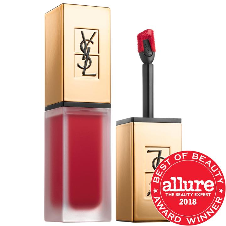 Yves Saint Laurent Tatouage Couture Liquid Matte Lip Stain 10 Carmine Statement .20 Oz/ 6 Ml