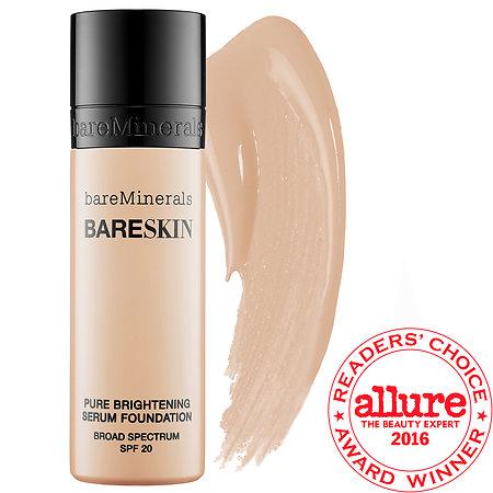 Bareminerals Bareskin(r) Pure Brightening Serum Foundation Broad Spectrum Spf 20 Bare Ivory 04 1 Oz