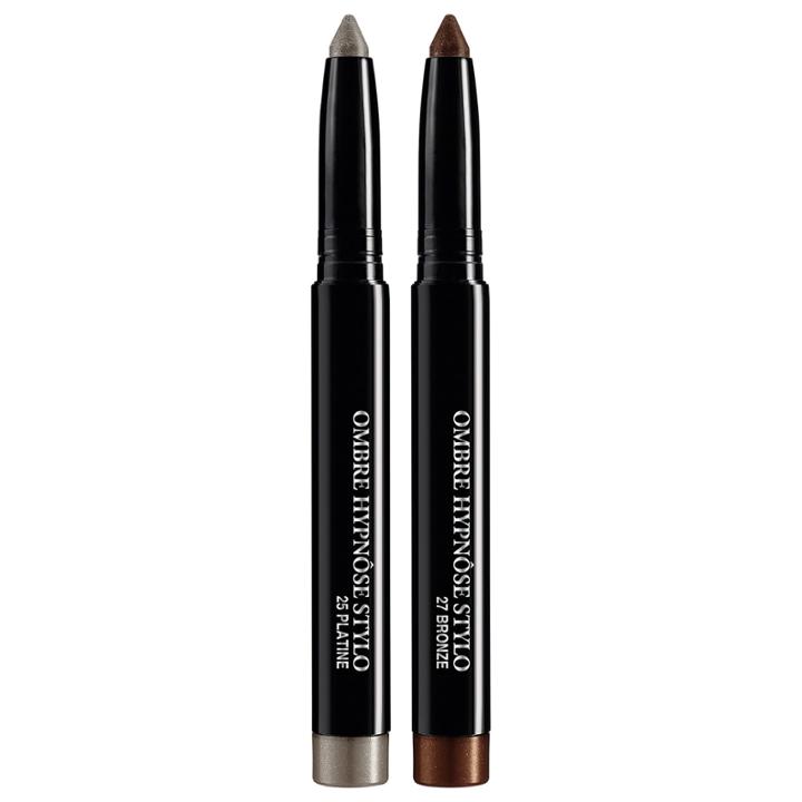 Lancme Ombre Hypnse Stylo Longwear Cream Eyeshadow Stick Duo Set 25 Platine/ 27 Bronze 2 X 0.049 Oz
