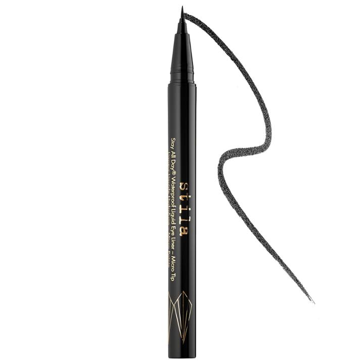 Stila Stay All Day Waterproof Liquid Eye Liner - Micro Tip Intense Black .016 Oz / 0.5 Ml