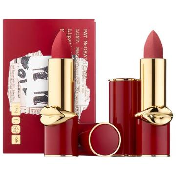 Pat Mcgrath Labs Mattetrancey Supermuse Lipstick Set Elson (blue Red)/ Omi (mid-tone Rose)