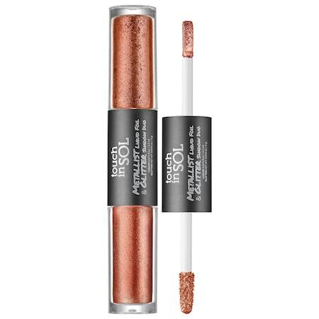 Touch In Sol Metallist Liquid Foil & Glitter Eye Shadow Duo Margaret Liquid 0.123 Oz X Glitter 0.070 Oz/ Liquid 3.64 Ml X Glitter 2.07 Ml