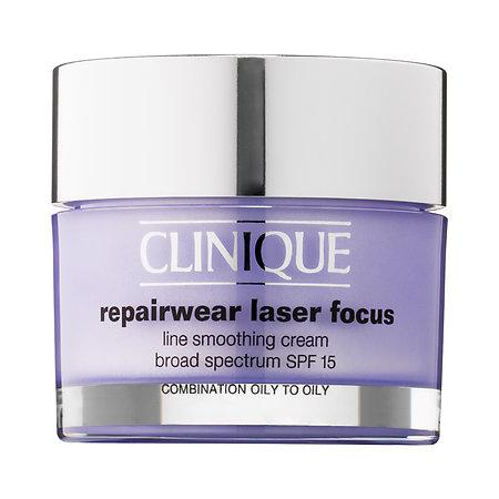 Clinique Repairwear Laser Focus Line Smoothing Cream Broad Spectrum Spf 15 For Combination Oily To Oily Skin 1.7 Oz