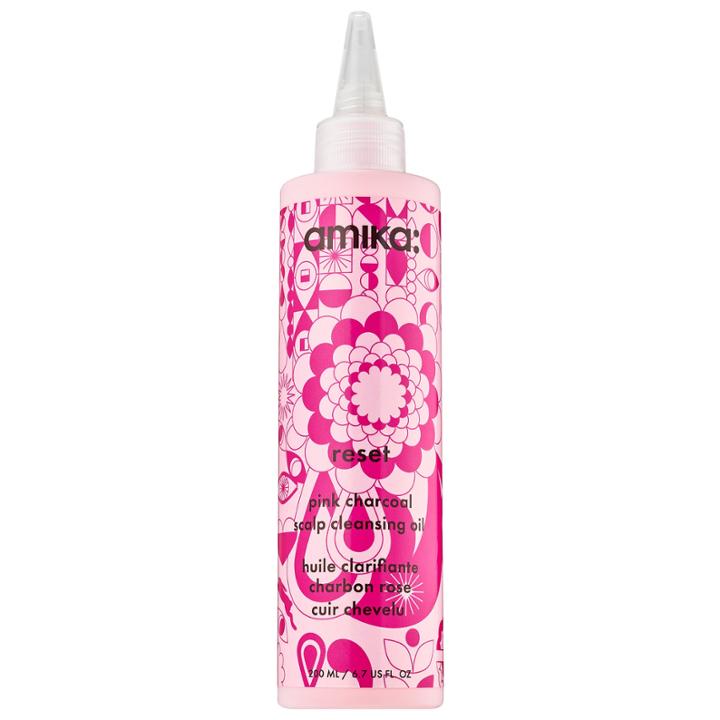 Amika Reset Pink Charcoal Scalp Cleansing Oil 6.7 Oz/ 200 Ml