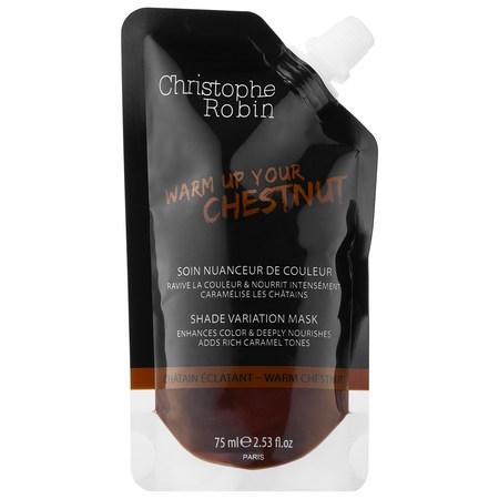 Christophe Robin Shade Variation Care Nutritive Mask With Temporary Coloring - Warm Chestnut 2.53 Oz/ 75 Ml