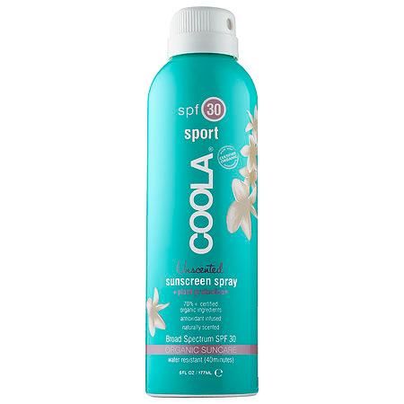 Coola Sport Continuous Spray Spf 30 - Unscented 6 Oz