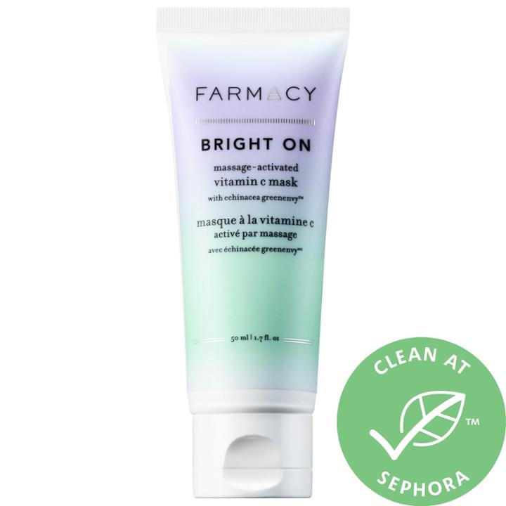 Farmacy Bright On Massage-activated Vitamin C Mask With Echinacea Greenenvy&trade; 1.7 Oz/ 50 Ml