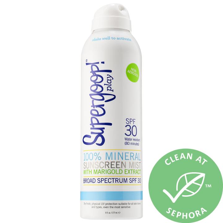 Supergoop! 100% Mineral Sunscreen Body Spray Broad Spectrum Spf 30 6 Oz/ 177 Ml