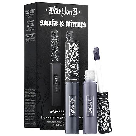 Kat Von D Smoke & Mirrors Grayscale Mini Lip Everlasting Liquid Lip Duo 2 X 0.1 Oz/ 3 Ml