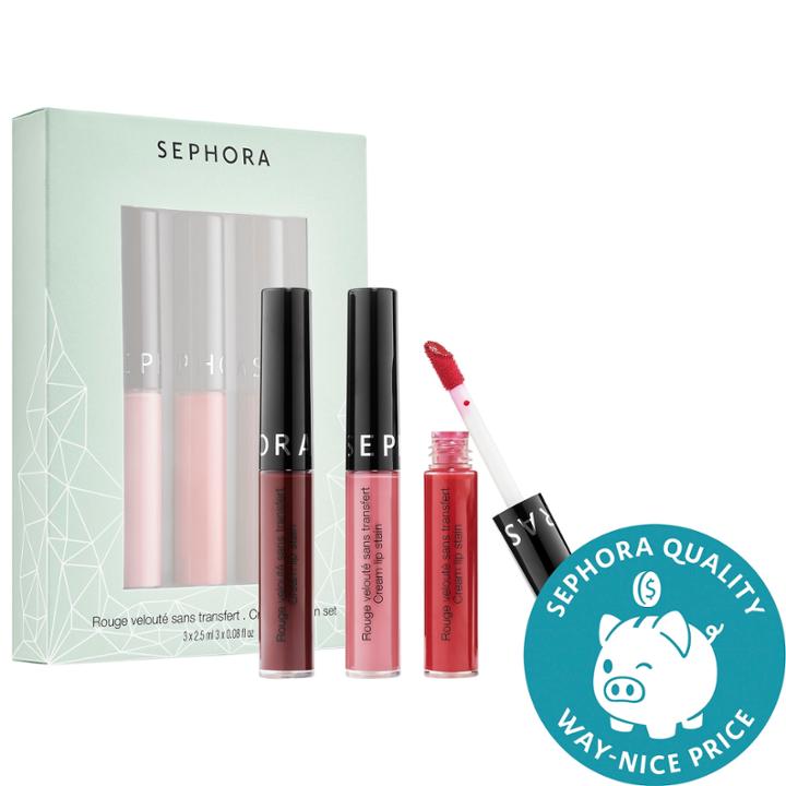 Sephora Collection Mini Cream Lip Stain Set 3 X 0.08 Oz/ 2.5 Ml