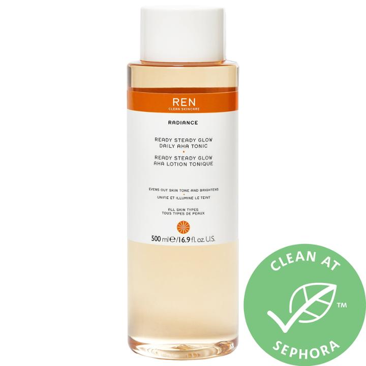 Ren Clean Skincare Ready Steady Glow Daily Aha Toner 16.9/ 500 Ml