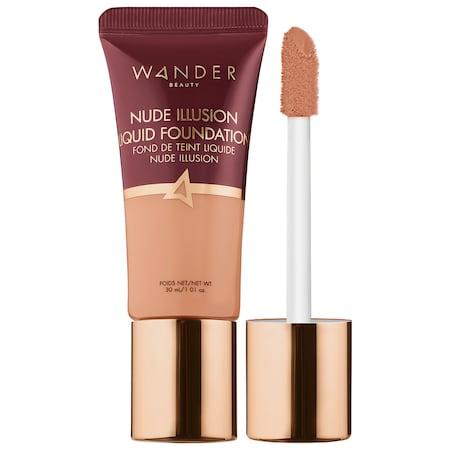 Wander Beauty Nude Illusion Liquid Foundation Golden Tan 1.01 Oz/ 30 Ml