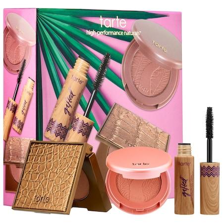 Tarte Clay Clique Amazonian Clay Set Bronzer In Park Ave Princess(tm)/ 12-hour Blush In Harmony/ Amazonian Clay Smart Mascara In Black
