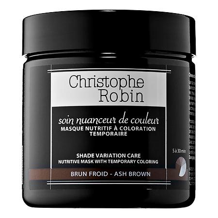 Christophe Robin Shade Variation Care Nutritive Mask With Temporary Coloring - Ash Brown 8.33 Oz