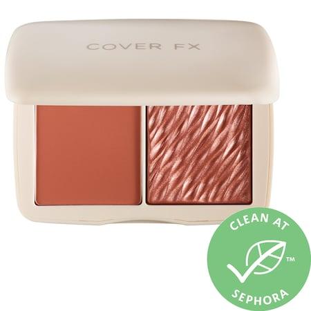 Cover Fx Monochromatic Matte + Shimmer Blush Duo Warm Honey 0.51 Oz/ 14.5 G