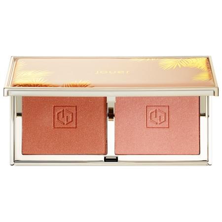 Jouer Cosmetics Cheeky Summer Blush Bouquet Dual Blush Palette Terracotta Sands/ Hot Coral 0.39 Oz/ 11 G
