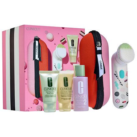 Clinique Sweet Sonic Cleansing Brush Set For Drier Skins