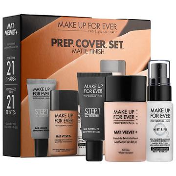 Make Up For Ever Prep. Cover. Set. Customizable Mat Velvet + Mattifying Foundation Set