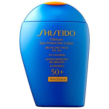 Shiseido Ultimate Sun Protection Lotion Broad Spectrum Spf 50+ Wetforce For Face/body 3.3 Oz/ 100 Ml