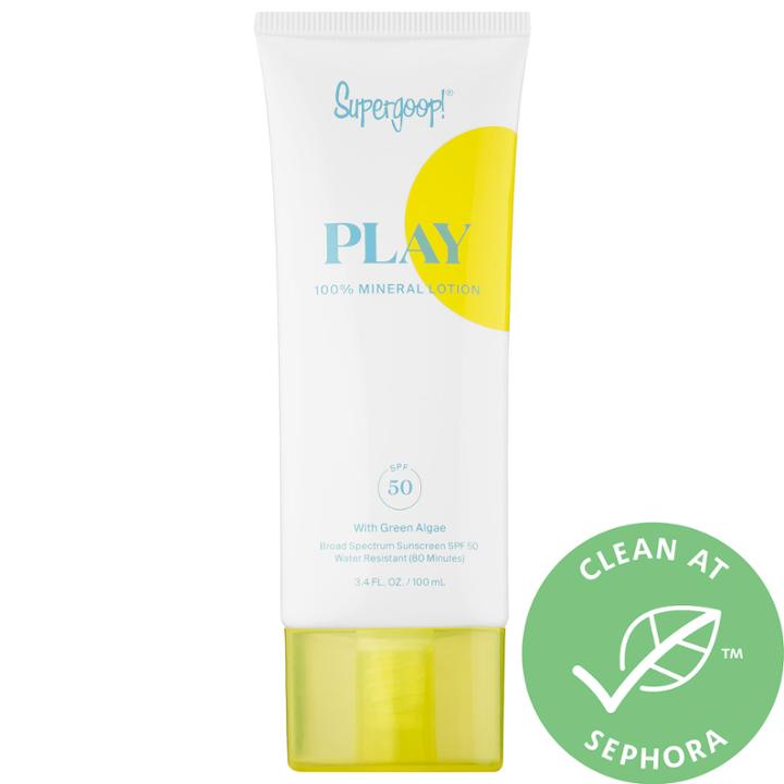 Supergoop! Play 100% Mineral Broad Spectrum Lotion Spf 50 3.4 Oz/ 100 Ml