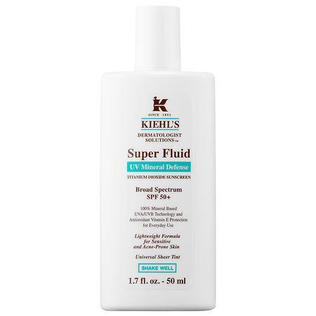 Kiehl's Since 1851 Super Fluid Uv Mineral Defense Titanium Dioxide Sunscreen Broad Spectrum Spf 50+ 1.7 Oz/ 50 Ml