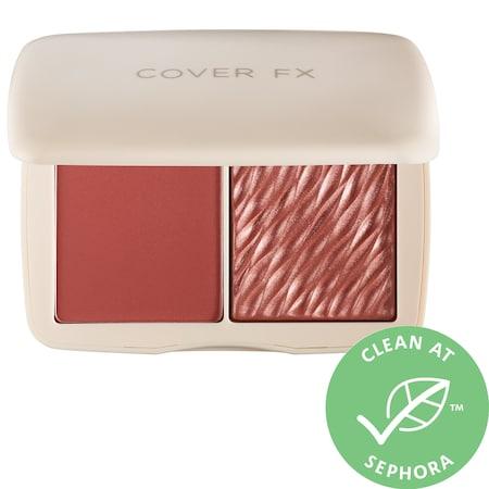Cover Fx Monochromatic Matte + Shimmer Blush Duo Spiced Cinnamon 0.51 Oz/ 14.5 G