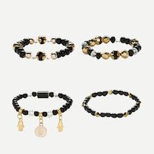 Shein Hand Detail Beaded Bracelet Set 4pcs