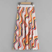 Shein Wide Waist Striped Skirt
