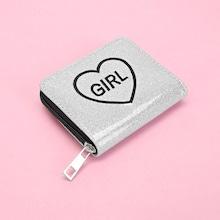 Shein Letter Print Zipper Around Purse