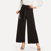 Shein Scallop Edge Wide Leg Pants
