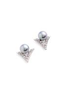 Shein Faux Pearl Detail Geometric Stud Ear Jacket