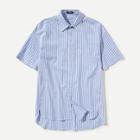 Shein Men Curve Hem Striped Shirt