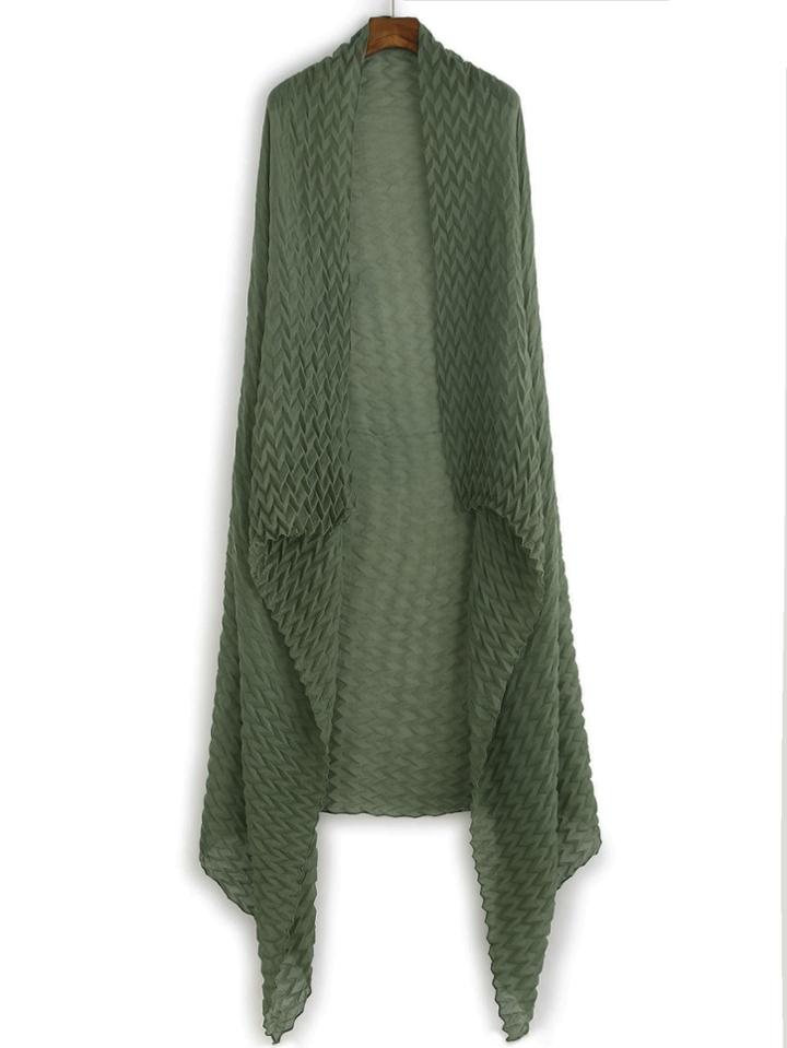Shein Green Drape Soft Long Scarf