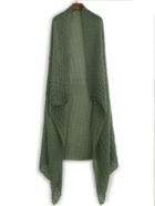 Shein Green Drape Soft Long Scarf