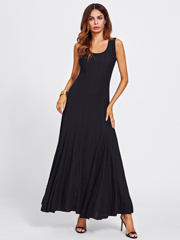 Shein U Neck Full Length Flowy Dress