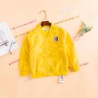 Shein Toddler Girls Letter Print Ribbon Detail Jacket
