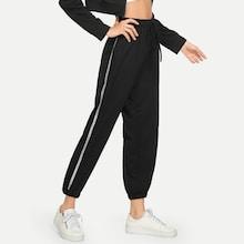 Shein Drawstring Waist Tape Panel Pants