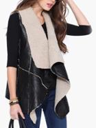 Shein Black Sleeveless Asymmetrical Pu Vest