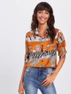 Shein Allover Print Shirt