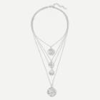 Shein Coin Pendant Layered Chain Necklace