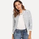 Shein Frill Detail Knit Coat